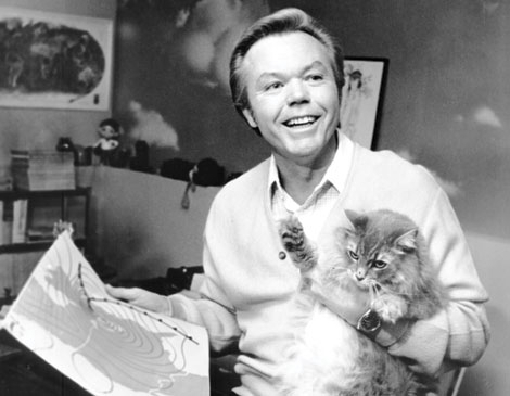 Dick Goddard and Kitten
